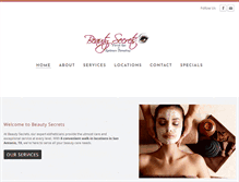 Tablet Screenshot of beautysecretssanantonio.com